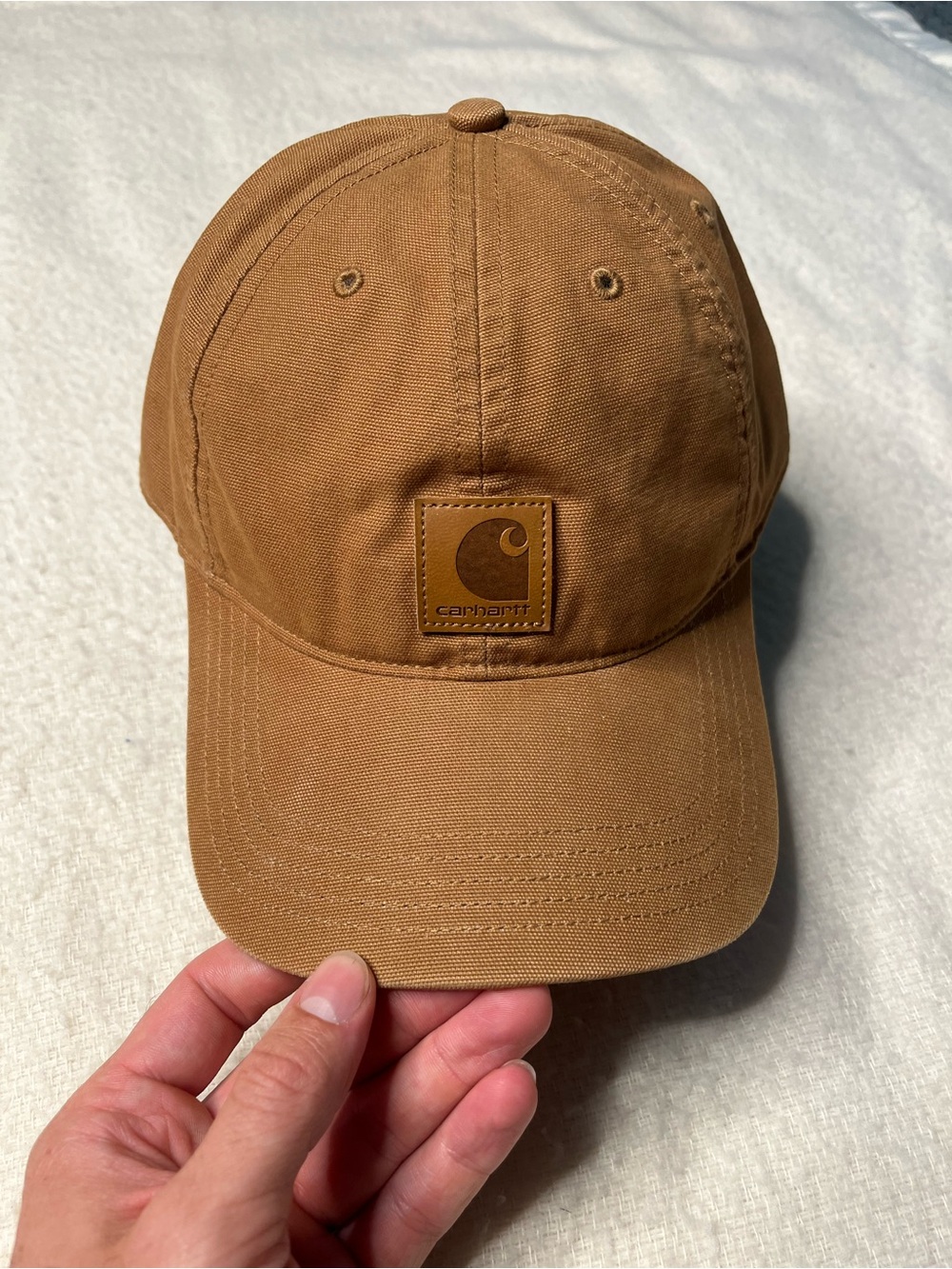 Carhartt Odessa Canvas Brown Workwear Patch Hat Cap Mens One Size OSFA AH0289-M